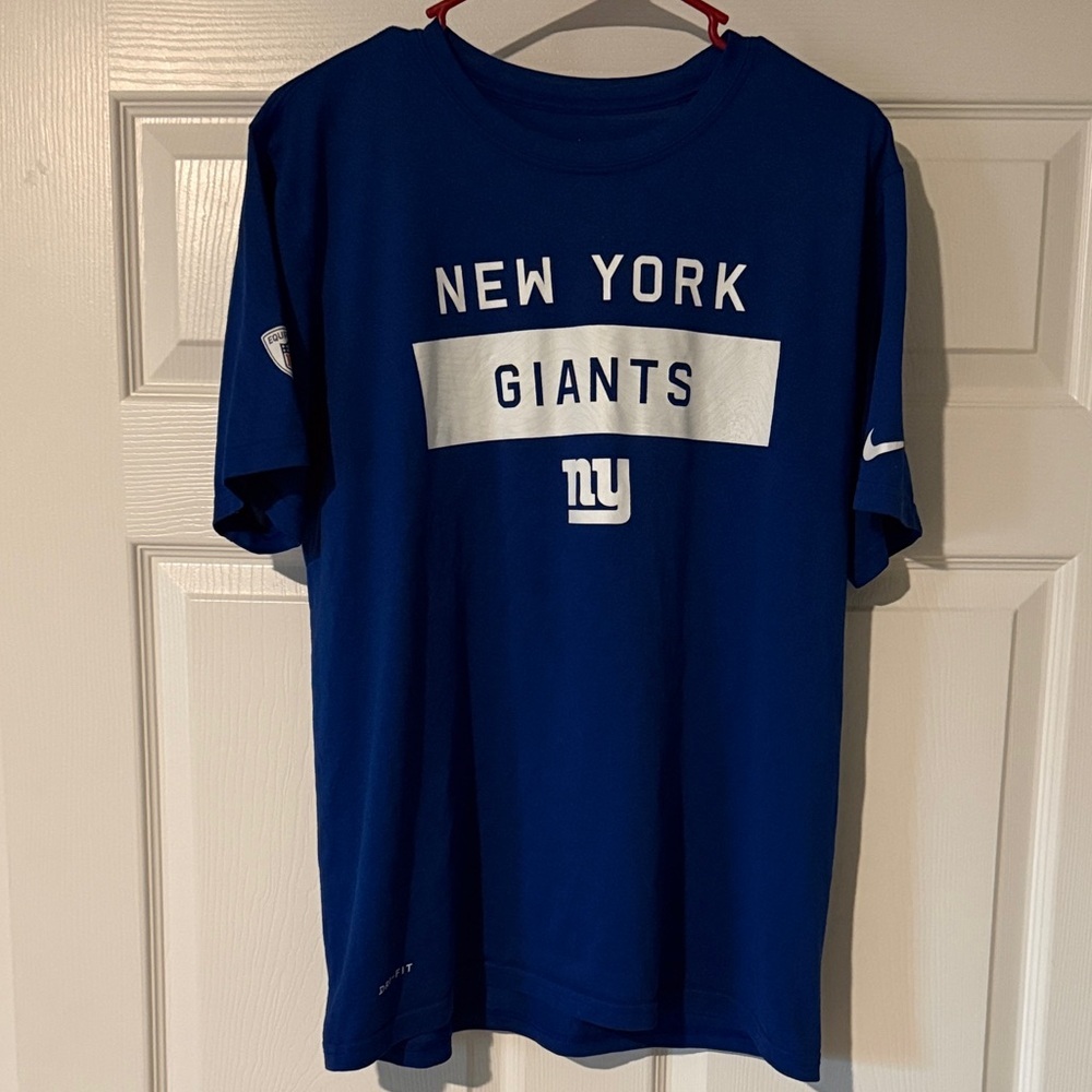 Nike NY Giants Blue Dri-Fit Athletic Tee